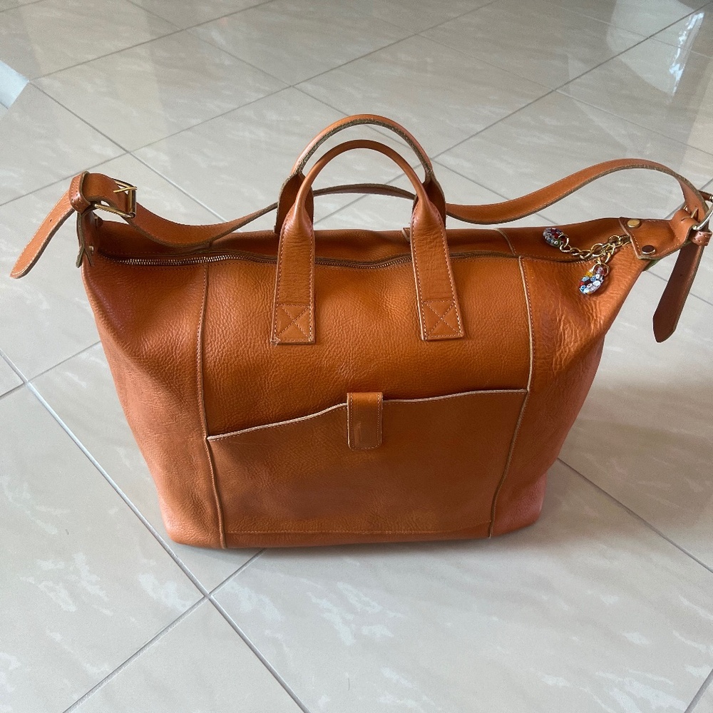 #2378 Terrida Murano Collection Tuck Duffle Bag Beige